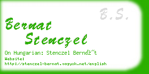 bernat stenczel business card